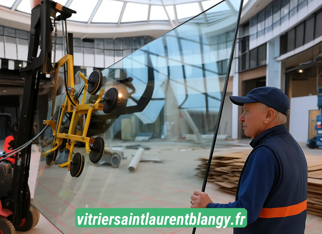 Remplacement de vitrine magasin Saint-Laurent-Blangy